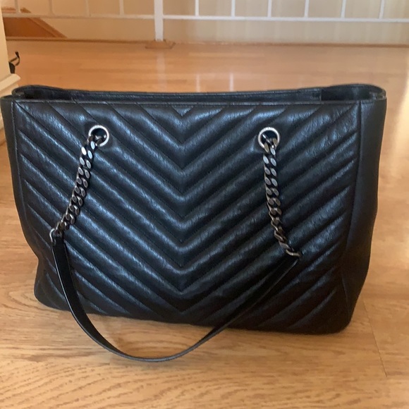 Vintage YSL Black Chevron Tote - Picture 6 of 16